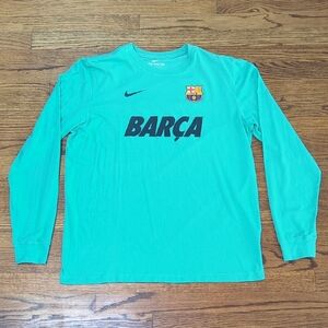 Nike Teal Barça Long Sleeve Tee